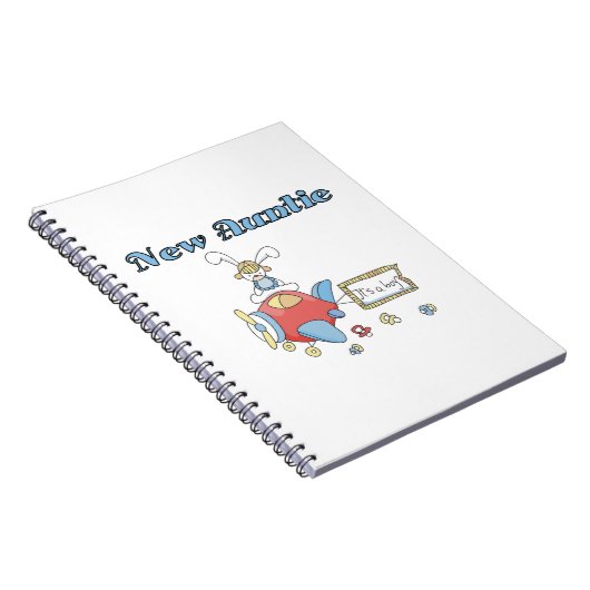 飛行機Tシャツとギフトの新しい叔母 ノートブック (右側)