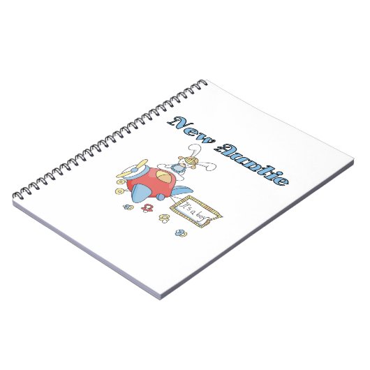 飛行機Tシャツとギフトの新しい叔母 ノートブック (左側)