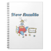 飛行機Tシャツとギフトの新しい叔母 ノートブック (正面)