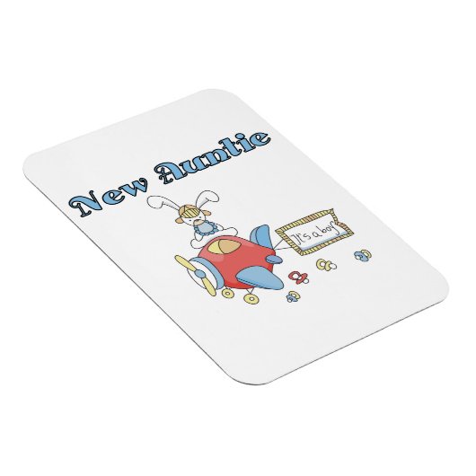 飛行機Tシャツとギフトの新しい叔母 マグネット (右側)