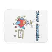 飛行機Tシャツとギフトの新しい叔母 マグネット (横)