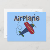 飛行機Tシャツ及びギフト ポストカード (正面/裏面)