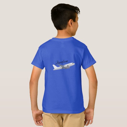 飛行機Tシャ子供へツ Tシャツ (裏面フル)