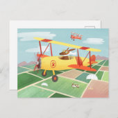 飛行犬の配達ポストカード ポストカード (正面/裏面)