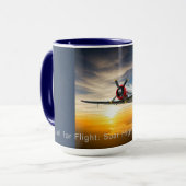 「飛行用の燃料：一口おきでかけ高く舞い上がる！」 マグカップ (正面左)