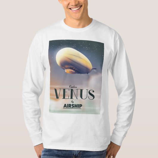 飛行船で金星を探検しよう Tシャツ (正面)