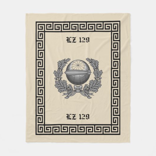 飛行船の操縦出来るヒンデンブルクLZ 129の小屋毛布 フリースブランケット (正面)