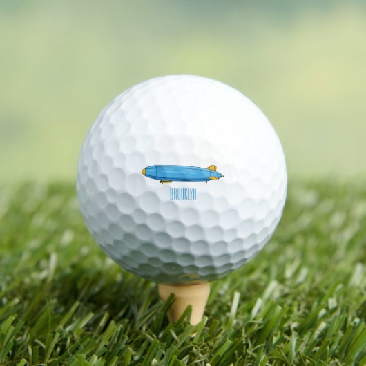 飛行船の漫画イラストレーション ゴルフボール (インサイチュ 木)