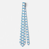 飛行船の漫画イラストレーション ネクタイ (正面)