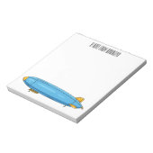 飛行船の漫画イラストレーション ノートパッド (回転)