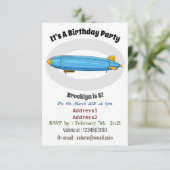 飛行船の漫画イラストレーション 招待状 (スタンド正面)