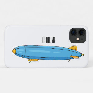 飛行船の漫画イラストレーション iPhone 11 ケース