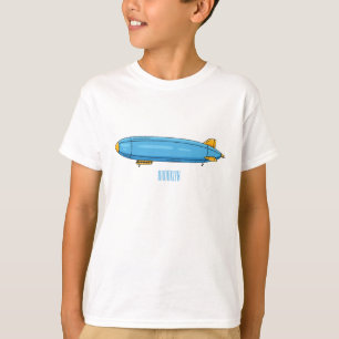 飛行船の漫画イラストレーション Tシャツ
