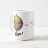 飛行船のNautisme Steampunkの航空機 コーヒーマグカップ (正面左)