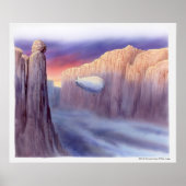 飛行船イラストレーション旅行 ポスター (正面)