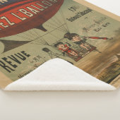 飛行船フランスので2人のパフォーマーのサーカスのポスター シェルパブランケット (3/4)