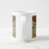 飛行船フランスので2人のパフォーマーのサーカスのポスター ジャンボコーヒーマグカップ (裏面)