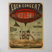 飛行船フランスので2人のパフォーマーのサーカスのポスター ポスター (正面)