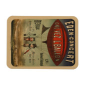 飛行船フランスので2人のパフォーマーのサーカスのポスター マグネット (横)