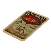 飛行船フランスので2人のパフォーマーのサーカスのポスター マグネット (左側)