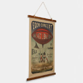 飛行船フランスので2人のパフォーマーのサーカスのポスター 吊り下げ型タペストリー (傾斜あり)