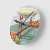 飛行船 ラウンド壁時計 (傾斜)