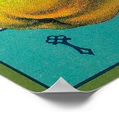 飛行船Apple Crate LabelWatsonville、カリフォルニア州 ポスター (角)