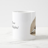 飛行赤飛んでいる帽鳩 ジャンボコーヒーマグカップ (正面)