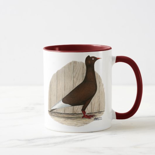 飛行赤飛んでいる帽鳩 マグカップ (右)