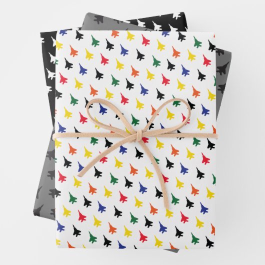 飛行隊カラーF-15Eストライクイーグルジェットパターン ラッピングペーパーシート (インサイチュ)