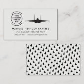 飛行隊パッチF-15イーグルプロフェッショナルパイロット 名刺 (正面/裏面)