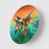 飛行 ラウンド壁時計 (傾斜)