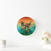 飛行 ラウンド壁時計 (ホーム)