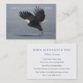 飛行-両面カスタム--を取っている愛国心が強いワシ 名刺 (正面/裏面)