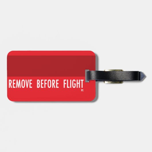 飛行、平らな無現用の旗の前に取除いて下さい ラゲッジタグ (裏面横)