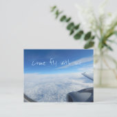 飛行 – 雲飛んでいるの上 ポストカード (スタンド正面)