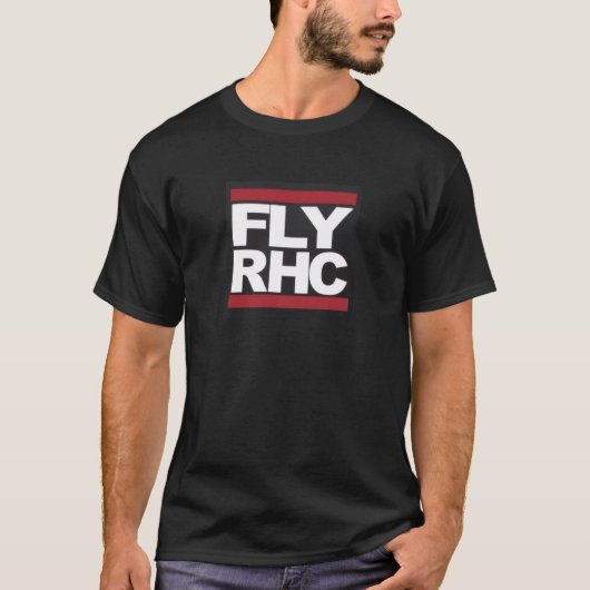 飛行RHC(ロビソンヘリコプター会社) Tシャツ (正面)