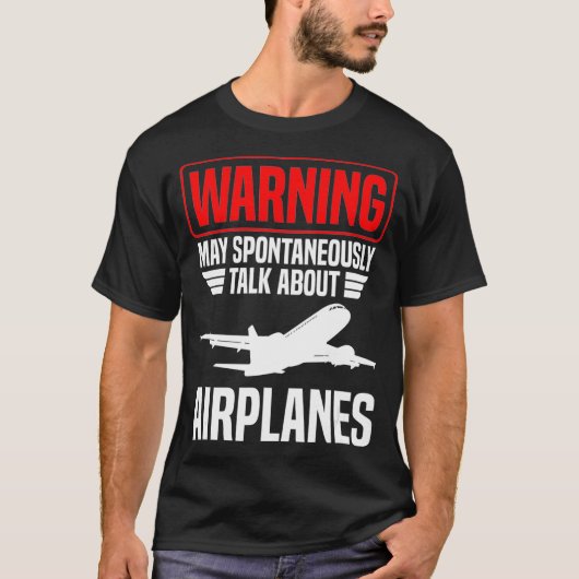 飛警告行機について自然に話すかもしれない Tシャツ (正面)
