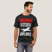 飛警告行機について自然に話すかもしれない Tシャツ (正面フル)