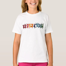 飛躍する十人の君主 カットアウト ステンシル風 デザイン 4 Tシャツ