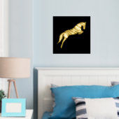 飛躍する馬 | 落書きの馬 | 馬のトレーナー 箔ポスター (インサイチュ (寝室))