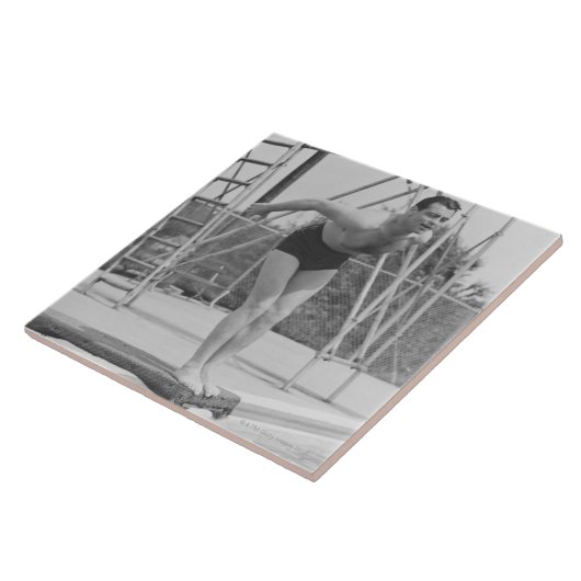 飛込台の人 タイル (側面)