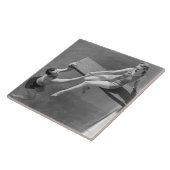 飛込台の女性 タイル (側面)