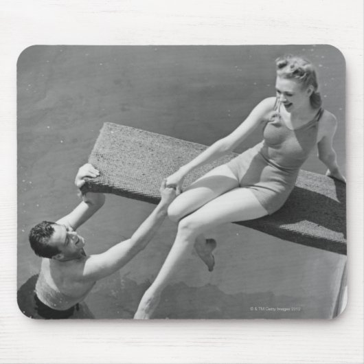 飛込台の女性 マウスパッド (正面)