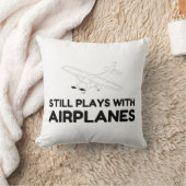 飛遊機付き クッション (ブランケット)