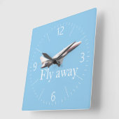 飛遠くにぶ スクエア壁時計 (傾斜)