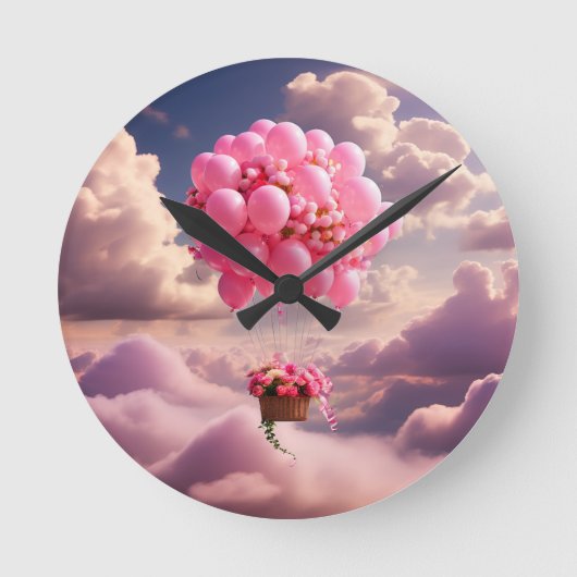 飛遠くにぶ ラウンド壁時計 (正面)