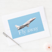 飛遠くにぶ 長方形シール (封筒)