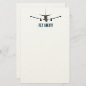 飛遠くに行機 便箋 (正面/裏面)