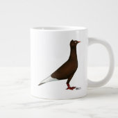 飛飛んでいる行頭鳩 ジャンボコーヒーマグカップ (右)